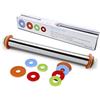 BIDFUL Set Mattarello In Acciaio Inox Regolabile (2-10mm) Con Tappetino In Silicone Nero Per Pasta E Pizza - 43 Cm - 2