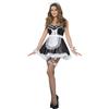 SMIFFYS Set cameriera francese, nero, con polsini, cappello, grembiule e giarrettiera Halloween