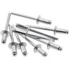Högert Technik TECNOLOGIA DESTRA Rivetti ciechi in alluminio, rivetti antipop aperti, rivetti in alluminio e rivetti ciechi in acciaio alluminio, per composti metallici nell'industria e nell'artigianato