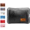 S.I.C Borsa Acqua Calda Elettrica in Peluche; 500W, Scaldino Elettrico Scaldamani, Scalda Mani e Piedi in Casa, a Letto, per Giornate Fredde, Dolori Mestruali e Muscolari (Nero)