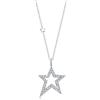Elli Collana Donna Ciondolo a Forma di Stella con Cristalli in Argento Sterling 925