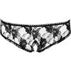 COTTELLI Slip da Donna Nero Floreale Aperto Sexy