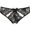 NO:XQSE Mandy Mystery lingerie Slip aperto, nero, S