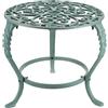OwnMy - Supporto per piante in ghisa resistente, supporto per vasi da fiori vintage in ghisa, decorativo, rotondo, per interni ed esterni, per casa e giardino, verde