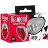 You2Toys Plug anale diamantato medio Rosso-Argento