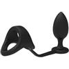 Dream Toys Ramrod Cockstrap With Anal Plug Black 10 cm