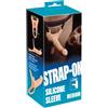 You2Toys Strap-on in silicone +5 cm medio Tonalità Della Pelle Chiara/Nera