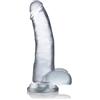 Curve Toys 8 Inch C-Thru Dong with Balls - Clear - 400 g