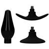 Ouch! Interchangeable Butt Plug Set - Pointed Medium - Black - 205 ml