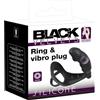 Black Velvets Anello Black Velvets + vibratore plus Nero