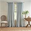 Martha Stewart Coppia di tende a pannello in jacquard con motivo floreale, foderate, tasca per bastone/linguetta posteriore, 213,4 cm, azzurro