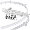Jetec Binario per tende da soffitto curvo, supporto flessibile per binario, letto a castello, finestra a bovindo, divisorio flessibile dritto (bianco, 8 m/26 Ft)