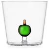 Ichendorf Milano Tumbler Mela Verde, Collezione Fruits & Flowers, 30 cl, Vetro Borosilicato, Fatto a Mano