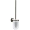GROHE Start Set Spazzola WC (Metallo e Vetro, Montaggio a Parete con Fissaggio Nascosto, Viti e Tasselli Inclusi), Dimensione 398 mm, Grigio Antracite Spazzolato, 41175AL0