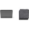 Brabantia Sink Side Organizer per Lavello, Dark Grey, 8.5 x 19 x 11.5 cm & Sink Side Set Panni Pulizia, Microfibra, Grigio (Dark Grey), 30 x 30 x 0.5 cm, 2 unità