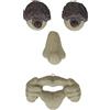 Relaxdays Accessori Decorativi per Alberi, Set 4 Parti Raffiguranti il Viso di una Persona, in Poliresina, Beige Marrone