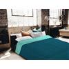 Italian Bed Linen Sogni e Capricci Piumino Estivo, Microfibra, Verde Bottiglia/Verde Acqua, 2 Posti