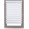 Relaxdays Tenda a rullo da interni, montaggio senza fori Tenda avvolgibile a strisce per finestre, tessuto, 96x156 cm bianca