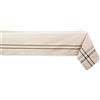 DII - Tovaglia in lino per tavolo da pranzo in stile rustico, 60 x 120 cm, colore: tortora/nero
