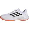 adidas Uomo CourtJam Control 3 Clay Tennis Shoes, Ftwr White/Core Black/Lucid Orange, 40 EU