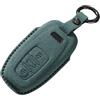 ontto Custodia per chiave auto Cover per chiave compatibile con Audi A5 S5 A6 C7 4G A7 Q5 A4 B8 A8 RS4 RS5 S4 S5 S6 S7 SQ5 2013-2018 Keyless Go Pelle scamosciata Protezione Coprichiave auto A-Verde