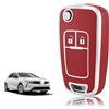 TOOMUME Cover Chiave TPU, Custodia Chiave Adatto per Chevrolet Trax Aveo Opel Vauxhall Adam Astra Corsa Meriva Mokka Movano Zafira Buick, Copri Chiavi Guscio Chiave Auto Telecomando - 2 Tasti S
