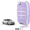 TOOMUME Cover Chiave TPU, Custodia Chiave Adatto per Kia Sportage Rio Ceed Stonic Picanto Sorento Venga Soul Carens Cerato K2 K3 K4 K5, Copri Chiavi Guscio Chiave Auto Telecomando - Flip Key