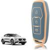 TOOMUME Cover Chiave TPU, Custodia Chiave Adatto per Ford Mondeo Fiesta Focus Kuga Ka Mustang Galaxy Explorer Fusion Edge Ecosport S-Max, Copri Chiavi Guscio Chiave Auto Telecomando - Smart Key
