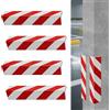 BOYIFEIJIE 4 paraspigoli per garage, 40 x 10 x 1,5 cm, colore rosso e bianco, riflettente, in schiuma autoadesiva per porte auto, garage, parcheggio