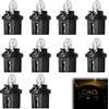 Menibeuty 10 PZ DC 12V 2W Lampadina Cruscotto Giallo Chiaro, Generica Lampadina Contatore a Collegamento Diretto Lampadine LED T5 per cruscotto auto per auto interna