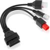 CDDCWZ Cavo Adattatore per Moto, Cavo Adattatore OBD2 a 3 Pin, 4 Pin e 6 Pin per Moto Yamaha Euro 5 e Honda Yamaha Euro 6 X-Max T Racer (Cavo OBD-II, connettore 3 in 1)