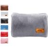 S.I.C Borsa Acqua Calda Elettrica in Peluche; 500W, Scaldino Elettrico Scaldamani, Scalda Mani e Piedi in Casa, a Letto, per Giornate Fredde, Dolori Mestruali e Muscolari (Grigio)