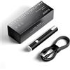 L'UGX Lampada portatile per smalto gel - Asciugatrice portatile LED UV per unghie con ricarica rapida magnetica, design senza fili, luce a penna per salone e uso domestico, nero