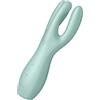 Satisfyer Threesome 2 Vibratore Lay-on | Sex Toys con le App | 3 Motori per la Stimolazione di Clitoride e Labbra | Impermeabile (IPX7) | Sex Toy Dildo per Donne in Lilla