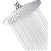 TIDEVAN Soffione Doccia a Pioggia Soffione per Doccia Fisso Testa Doccia Regolabile 360° con Getti In Silicone Anticalcare 304 Acciaio Inox Ultra Sottile Soffione Doccia Diametro 25CM(10 Pollici)