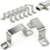 Sturiz 14 pezzi fascetta per tubo quadrato in acciaio inox 304, fascetta per tubo quadrato U, 30×20mm, fascetta ad angolo per tubo quadrato e profilo U, per porte di casa, finestre, fornitura idrica