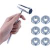 Adefol Chiave per Motosega e 6 Dadi a Vite per Stihl 017 018 MS170 MS180 019 020 021 023 MS230 MS250 024 025 026 028 034, 13 × 19 mm Cacciavite Motosega Strumento di Riparazione (Chiave con 6 dadi)