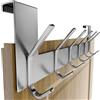 SKOLOO Appendiabiti da porta con 6 ganci, gancio per porta da appendere senza forare, appendiabiti per porta per cucina, bagno, soggiorno e corridoio, argento