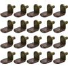 QUARKZMAN Supporti per Mensole, 25 Pezzi 5mm (1/5) Supporto a Forma di L con Spina per Mensole con Guaina in Gomma per Forniture per Mobili, Tonalità Bronzo