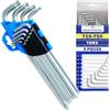 MONTERAL Set Chiavi Torx Extra Lunghe T10-T50 9 Pezzi - Brugole Torx in Acciaio al Cromo-Vanadio CrV