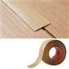 Zayejod 2M Striscia di Transizione per Pavimenti Laminato,2mm Spessore 5cm Larghezza Soglia Profilo di Transizione Autoadesivo PVC,Striscia di Giunzione per Pavimenti,Grano Di Quercia Beige