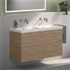 Geberit iCon Light lavabo doppio, evineo ineo5 evo mobile, La: 120 cm, 4 scomparti estraibili, con maniglia incassata,, 501838003+BE0980OA, iCon Light; iCon [Mobili da Bagno > Mobili con Doppio Lavabo]