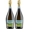 Vita Mediterranea Prosecco DOC Extra Dry - Vino Bianco Biologico e Vegano, 750 ml (Confezione da 2)