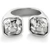 UNO DE 50 Anello in argento Sterling con cristallo bianco, Gioielli fatti a mano, Design cubista
