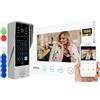EURA VDP-90A3 Delta+ - Videocitofono a 4 fili, monitor a colori da 7 pollici, 2 ingressi, WiFi, crittografia, lettore proxy AHD, Tuya, Wiess