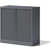 BISLEY Armadio per tapparelle Essentials, con 1 2 Ripiani, Metallo, 9634-Tapparella, Corpo Grigio Antracite, 47 x 100 x 100 cm