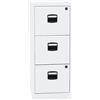 Bisley Home Pfa 696 - Armadietto con 3 cassetti, in Metallo, 40 x 41,3 x 101,5 cm, Colore: Bianco