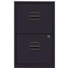 Bisley Home PFA - Armadietto con 2 cassetti, in Metallo, 633 Nero, 40 x 41,3 x 67,2 cm