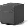 Bisley Note - Cassettiera su rotelle con Maniglie, 1 cassetto Universale, 1 cassetto HR, in Metallo, 633 Nero, 56,5 x 42 x 49,5 cm