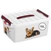 SUNWARE perfectly organised Sunware Q-line Porta Crocchette Cane 15L - 40x30x18cm - Contenitore Cibo per Cani e Gatti - Impilabile con Coperchio e Maniglia